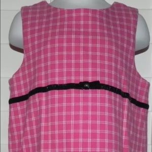 LILLY PULITZER PINK PLAID SHIFT DRESS SIZE 5